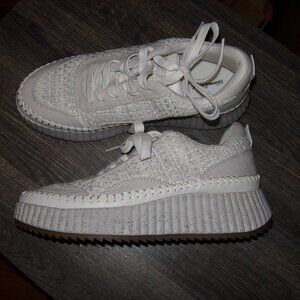 White Woven Persephone Platform Sneakers 9.5